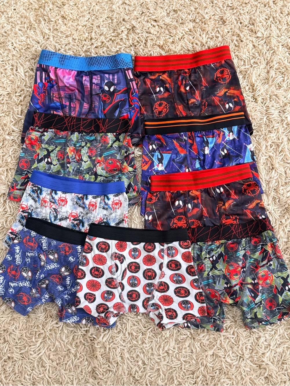 Boys Spider‑Man Boxer Briefs – 9‑Pack (Like New)